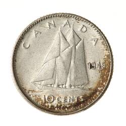 Coin - 10 Cents, Canada, 1949