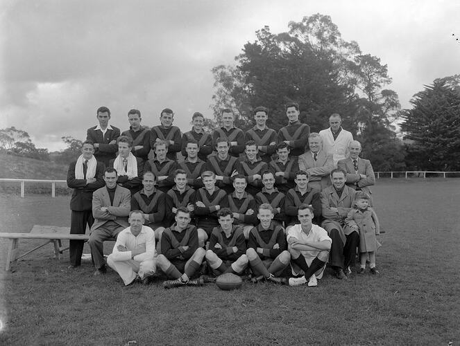 Football Team Portrait, Diamond Creek, Victoria, 1953