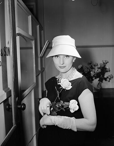 Negative - Geo Stooke & Son Pty Ltd, Woman Modelling a Hat, Melbourne, Victoria, 1958