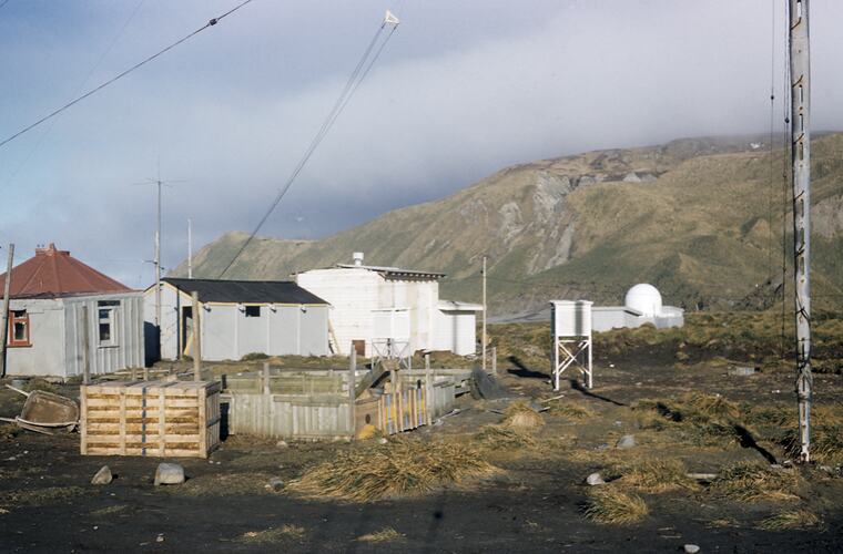 Radio & Meteorology Huts, Buckles Bay, Macquarie Island, Tasmania, Dec 1959