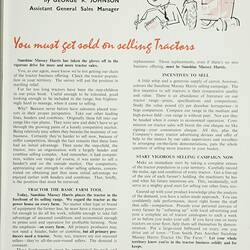 Magazine - Sunshine Massey Harris Review, No 35, Aug 1956