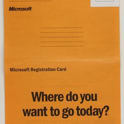 Registration Card - Microsoft, Pocket PC, Compaq Ipaq