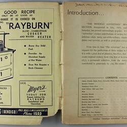 Booklet - 'Reader Recipes', Recipe Book, 'The Bendigo Advertiser', Bendigo, late 1950s - early 1960s