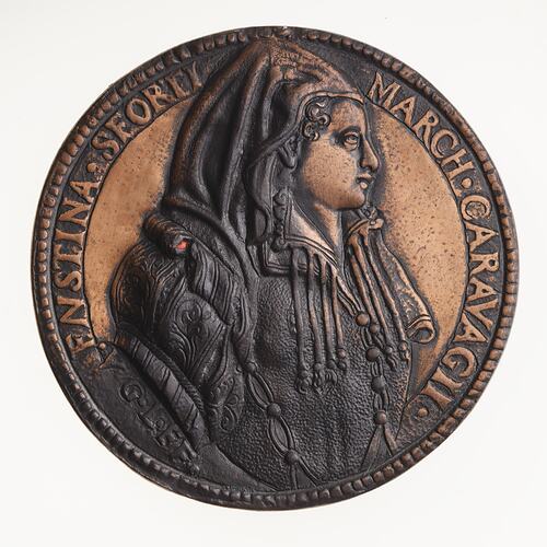 Electrotype Medal Replica - Faustina Sforza