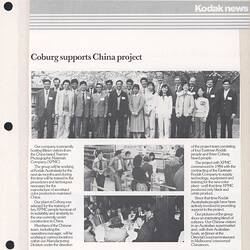 Album Page - Steve Brain & Kodak Australasia Xiamen Photographic Materials Company Training, Coburg, circa 1984