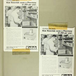 Scrapbook - Kodak Australasia Pty Ltd, Advertising Clippings, 'Recordak', 1961 - 1971, Coburg