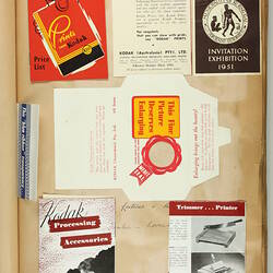 Scrapbook - Kodak Australasia Pty Ltd, Advertising Clippings, 'Printing Samples 1951 -', Coburg, 1951-1958