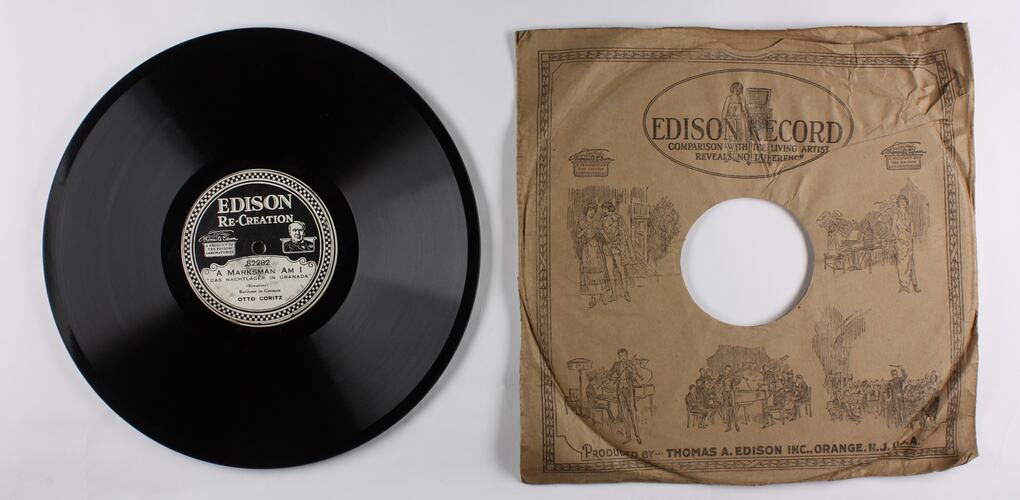 Disc Recording - Edison, Double-Sided, 'A Marksman Am I' & 'Five Hundred Thousand Devils', 1919-1929