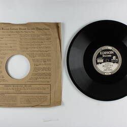 Disc Recording - Edison, Double-Sided, 'Schlummerlied' & 'Minuet in G', 1918-1929