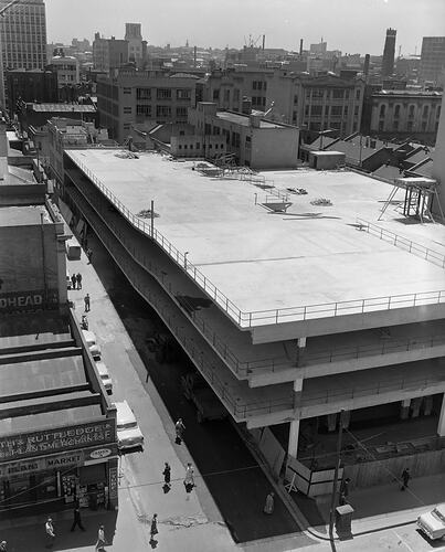 Melbourne City Council, Cityscape and Car Park, Melbourne, 06 Nov 1959