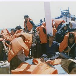 Digital Photograph - Refugees Transported to Pulau Bidong, Malaysia, Apr 1981