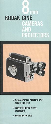 Leaflet cover with photograph of camera.