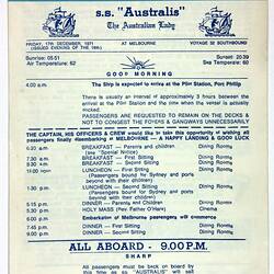 Post World War II Migrant Ship History: Australis, 1939-1977