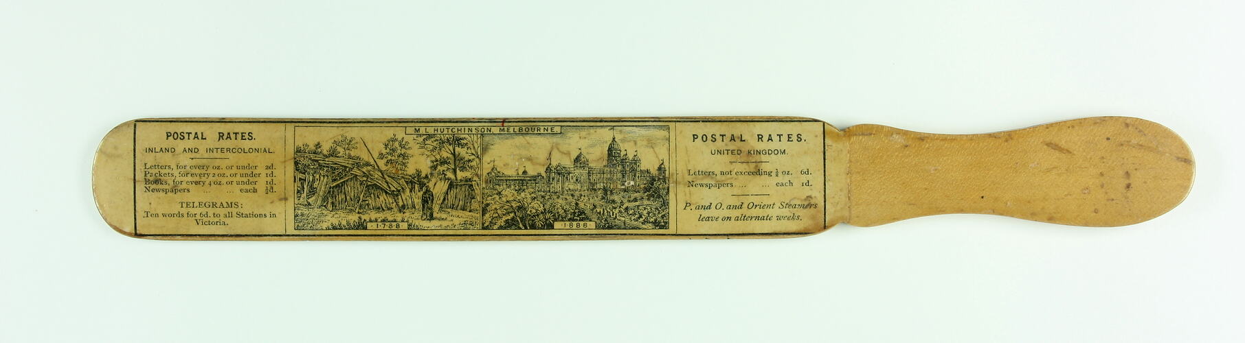 Paper Knife - Melbourne Centennial Exhibition, 1888