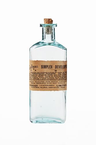 Bottle - Kodak Australasia Ltd, 'Austral' Simplex Developer, Abbotsford, 1911-1920
