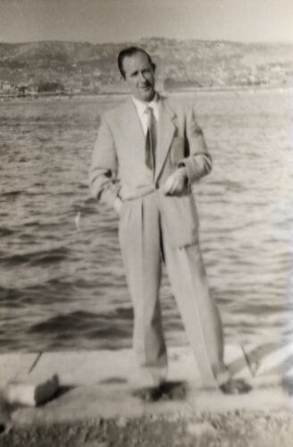 James Leech Standing On Water's Edge, Frankston, circa 1954