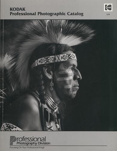 Cover page with photograph of Native American man.