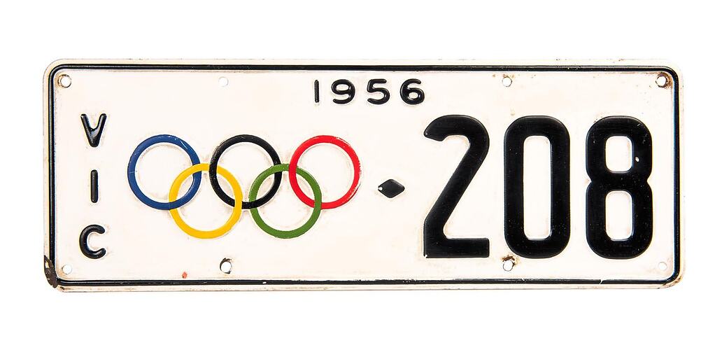 Number Plate - Olympic Games, Victoria, 1956