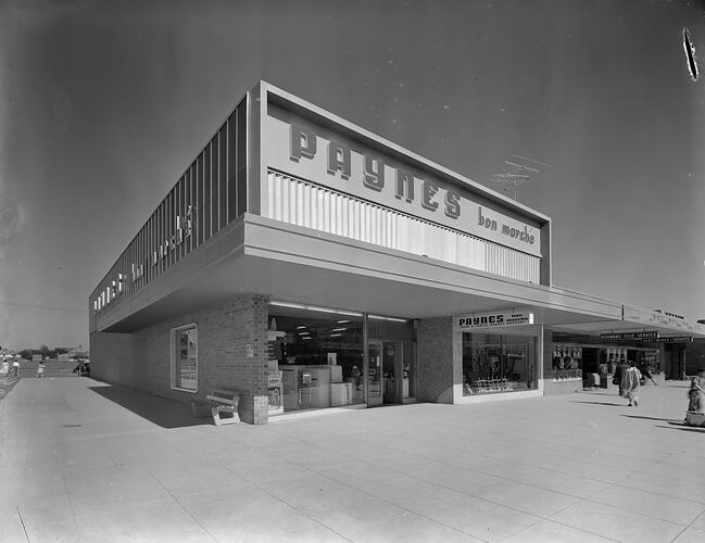 Payne's Bon Marche Ltd, Building Exterior, Heidelberg, Victoria, Nov 1958