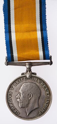 Medal - British War Medal, Great Britain, Pte. A.R. Davidson, 1914-1920 - Obverse