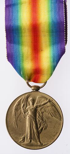 Medal - Victory Medal 1914-1919, Great Britain, Private Alfred Sanderson Skilbeck, 1919 - Obverse