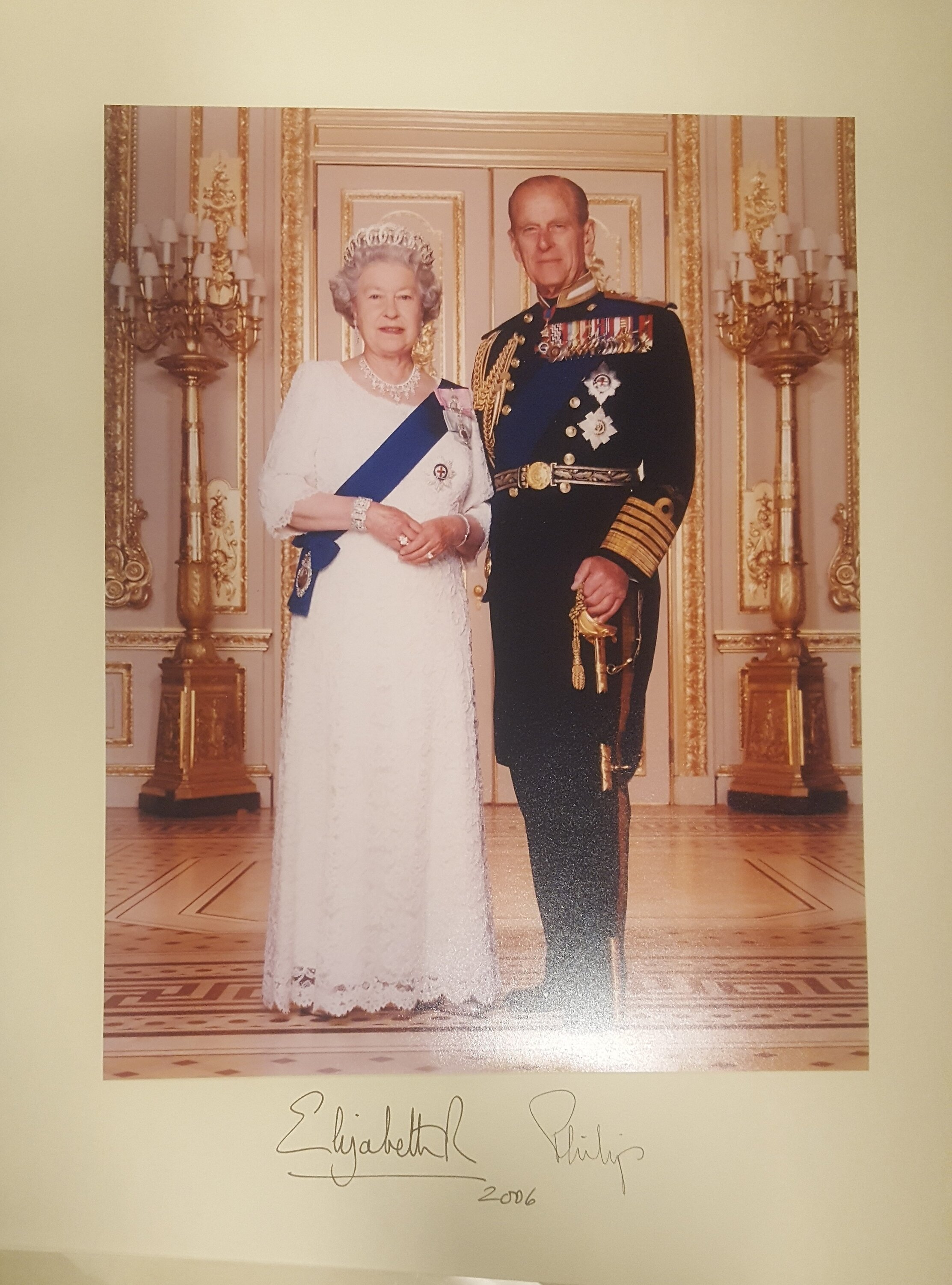 Photograph - Portrait of Queen Elizabeth II & Prince Phillip