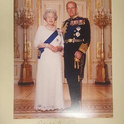 Photograph - Portrait of Queen Elizabeth II & Prince Phillip, Melbourne Commonwealth Games, 2006