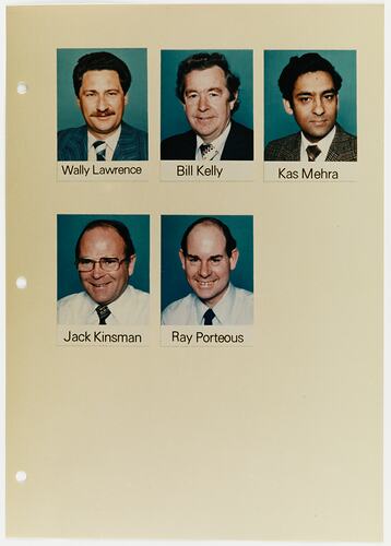 Page - Kodak Australasia Pty Ltd, Camera Reel & Sundries Department Staff Portraits, 1979