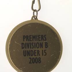 Medal - Premiers, Glen Waverley Rovers Football Club, Lin Jong, 2008