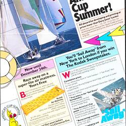 Catalogue - Kodak Australasia Pty Ltd, 'The Kodak Shop America's Cup Summer!', 1985