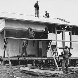 Photograph - H.V. McKay Massey Harris, Reconstruction of House, Warrandyte, Victoria, 1939