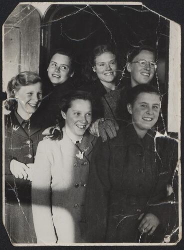 Photograph - Sheila Bannister & Five Girls, Melbourne, Australia, 1950