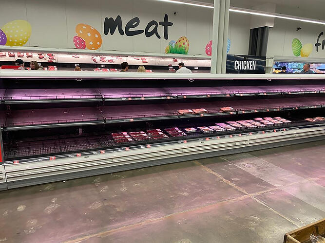 Empty Aisles, Chicken, LaManna Supermarket, Essendon Fields, March 2020