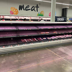 Empty Aisles, Chicken, LaManna Supermarket, Essendon Fields, March 2020
