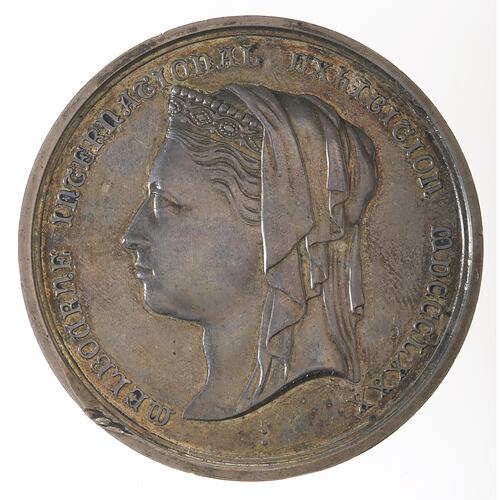 Medal - Melbourne International Exhibition, Silver, 1880 AD