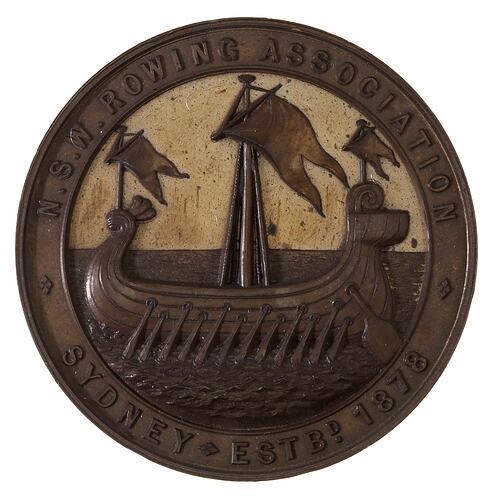Medal - New South Wales Rowing Association,post 1878 AD