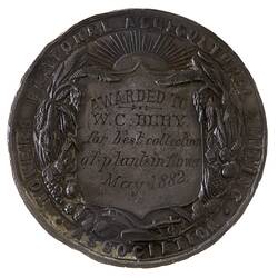 Medal - Towers Pastoral Agricultural & Mining Association Bronze Prize, 1882 AD