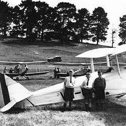Negative - Gypsy Moth Aeroplanes, Casterton, Victoria, 1935