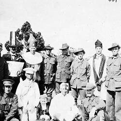 Negative - Soldiers Celebrating the Armistice, Kaniva, Victoria, Nov 1918