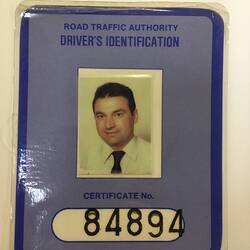Driver's Identity Card - Road Traffic Authority, Romanos Eid, Melbourne, 1984