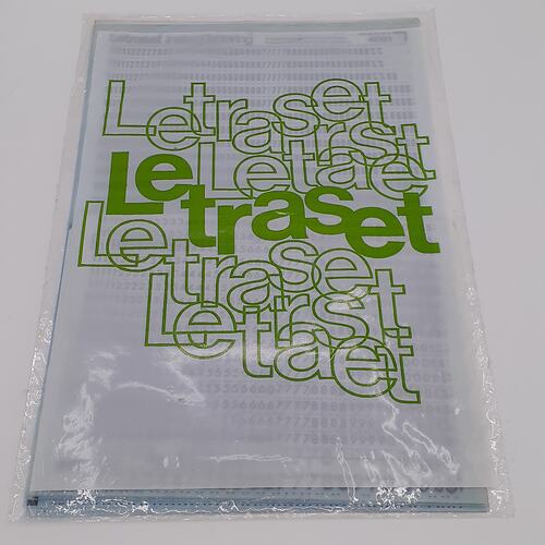 A4 packet with green lettering.