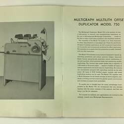 Image of copier on left, printed text on right.