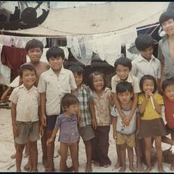 Digital Image - Group of Vietnamese Refugee Children, Pulau Tengah, Johore, Malaysia, 1978-1979