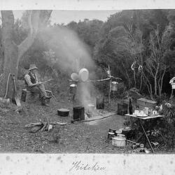 Photograph - 'Kitchen', by A.J. Campbell, Phillip Island, Victoria, 1902