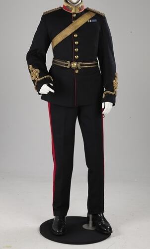 Navy military uniform.