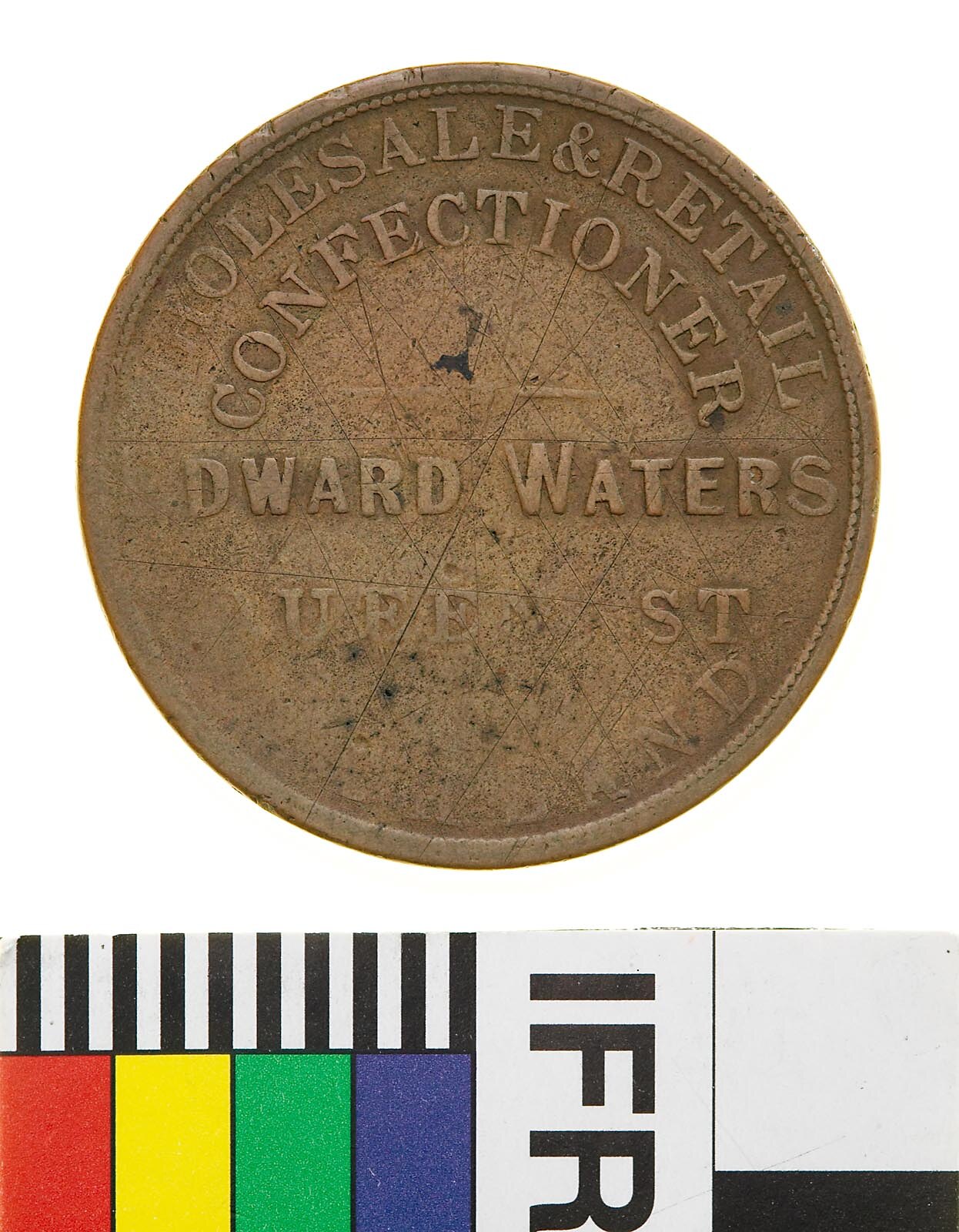Token - 1 Penny, Edward Waters, Confectioner, Auckland, New