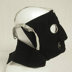 Blizzard Mask - Black Flannel, circa 1952-1958
