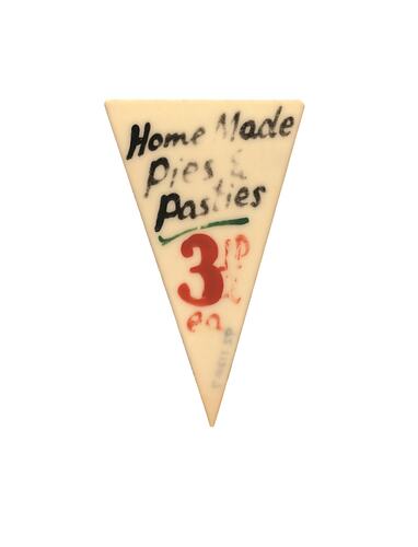 Price Ticket - Home Made Pies and Pasties 3d.