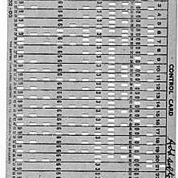 Punch Card - CSIRAC Computer