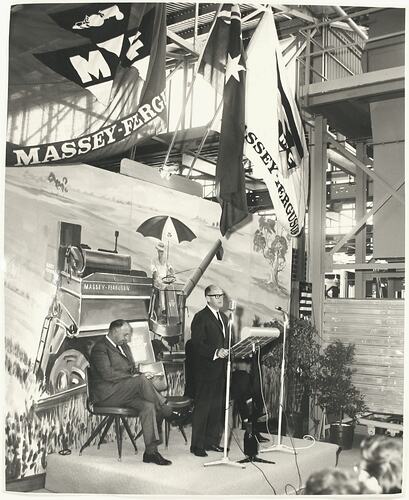 Photograph - HP Weber Speaking at the Official Opening of the Sunshine Foundry Attended by Premier Bolte, 16 Nov 1967